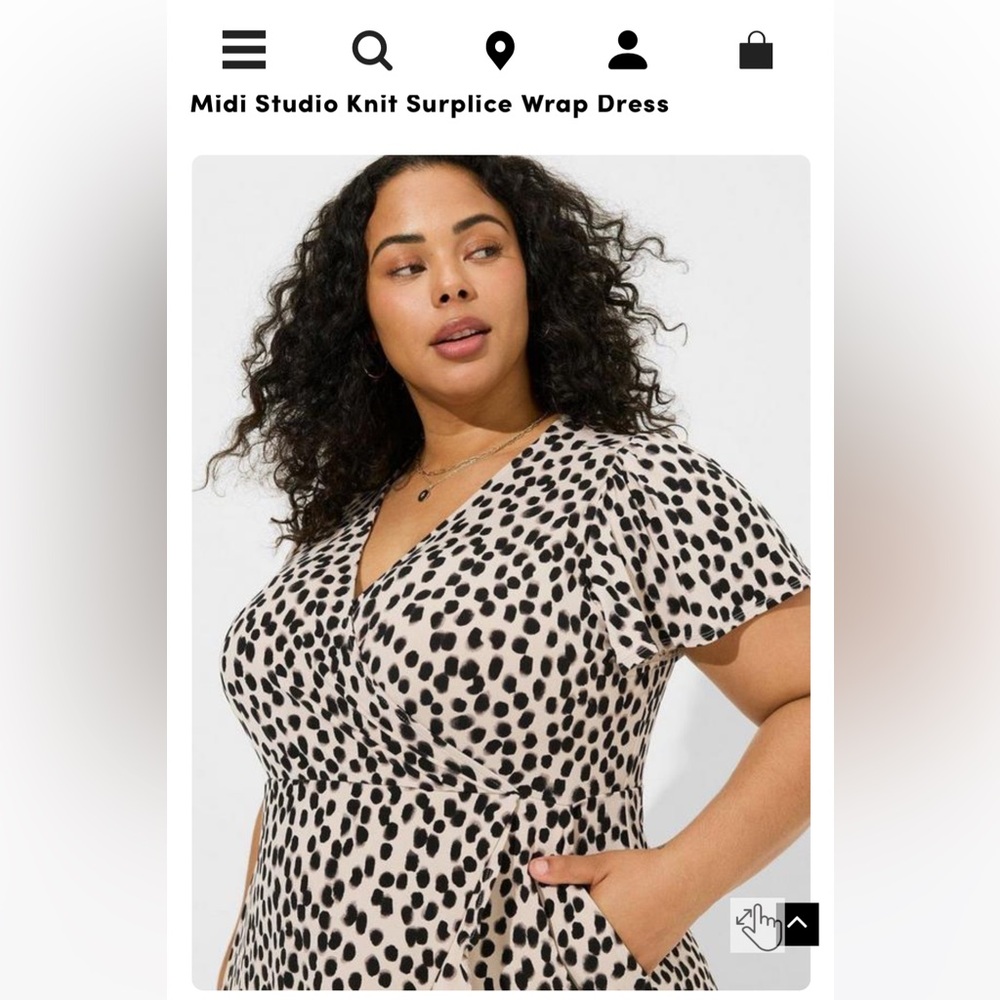 Torrid Midi Studio Knit Surplice Wrap Dress